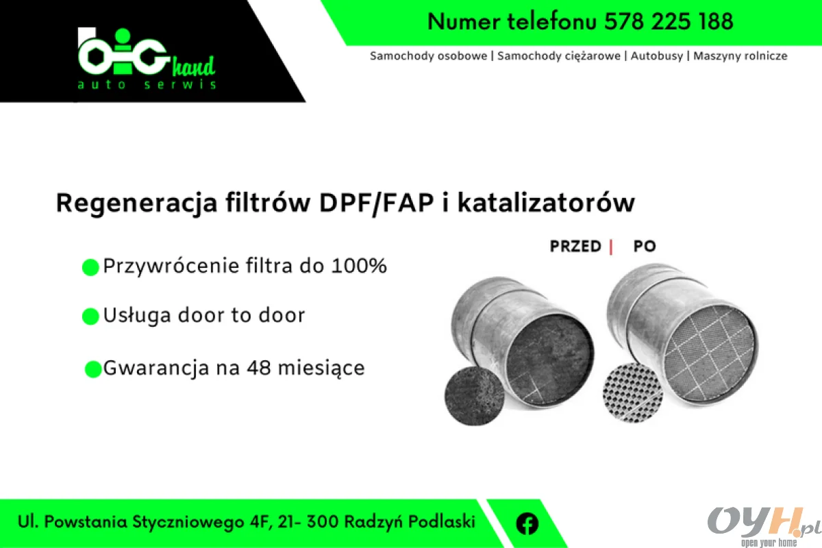 Regeneracja DPF/FAP i katalizatorów 