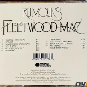 Polecam  Album CD  Kultowego Zespołu Fleetwood Mac -Rumours