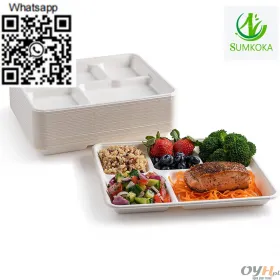 Display trays sugarcane tray tray plate pulp tray packaging bagasse tray