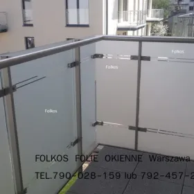 Oklejanie balkonów Warszawa-folia na szklany balkon Folie