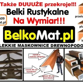 Maskownice Na Wymiar drewnopodobne belki styropianowe  BelkoMat imitacja drewna