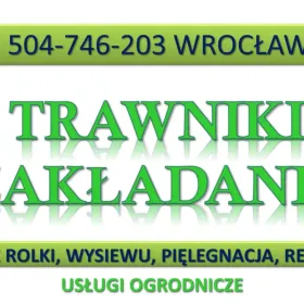 Zakładanie trawnika cena tel. Wrocław, trawa z rolki