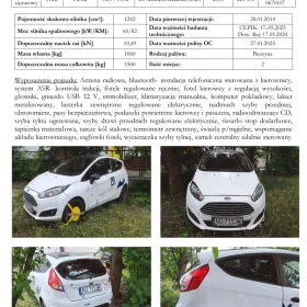  Syndyk sprzeda samochód Ford Fiesta 2013r.