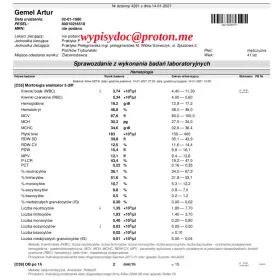 Badania Laboratoryjne, Faktury, Polisy, Świadectwa Pracy