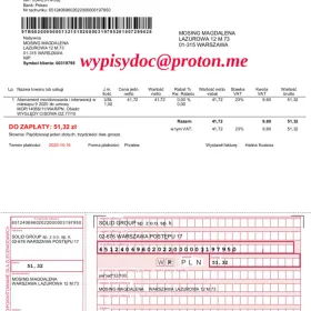 Badania Laboratoryjne, Faktury, Polisy, Świadectwa Pracy