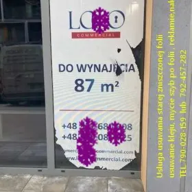 Zrywanie naklejek, usuwanie kleju, mycie szyb Warszawa 